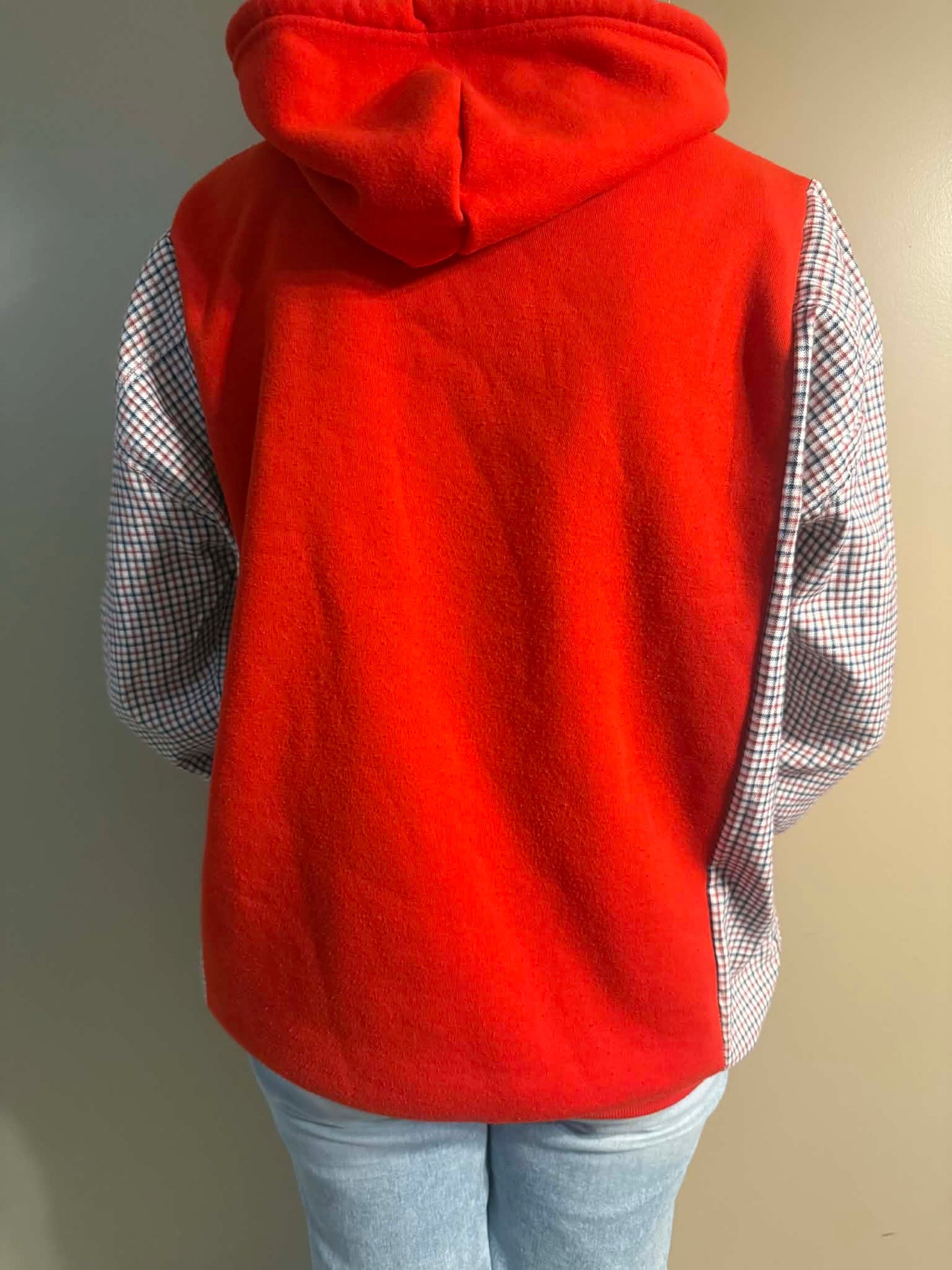 Upcycled Hoodie / Sweatshirt - Classic Coke (XL)