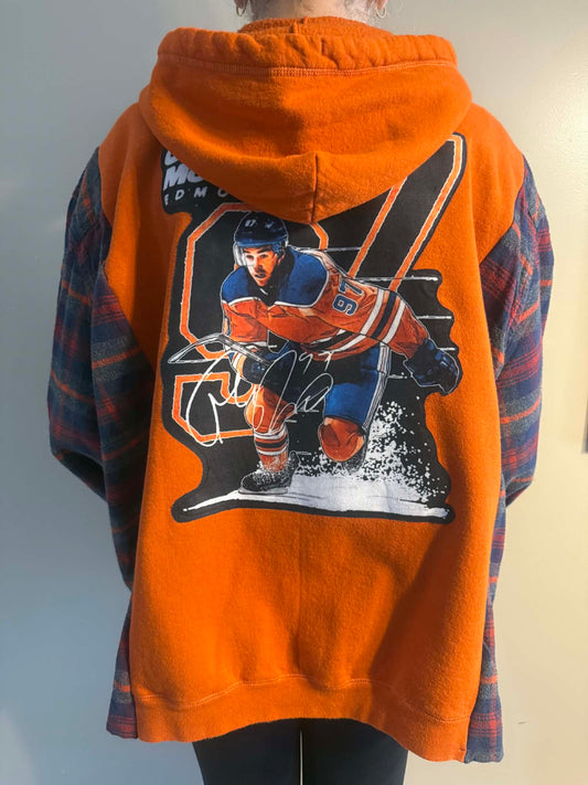 Special Edition - Upcycled Jacket / Hoodie - Oilers (3X)