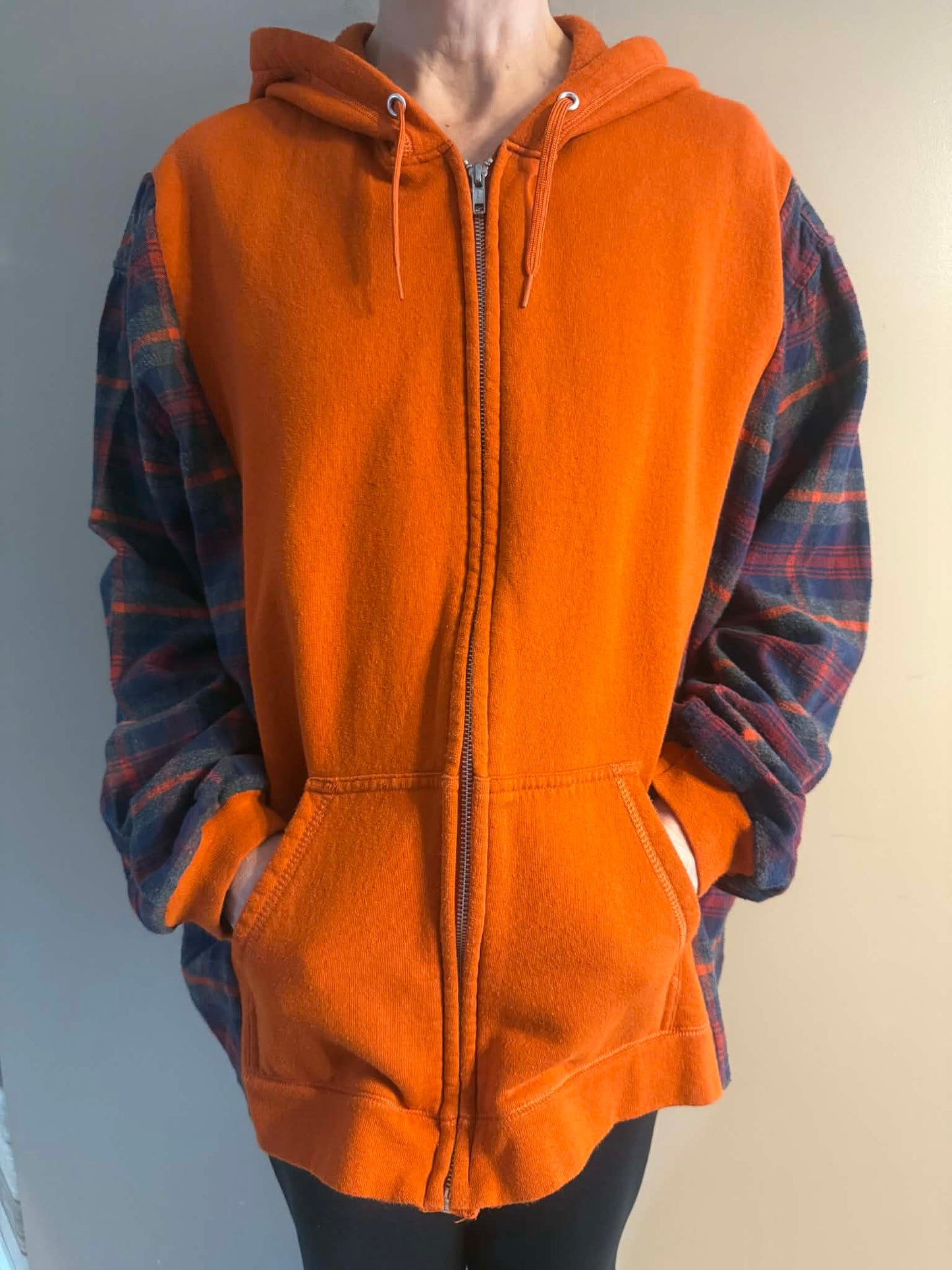 Upcycled Jacket / Hoodie - Oilers (3X)