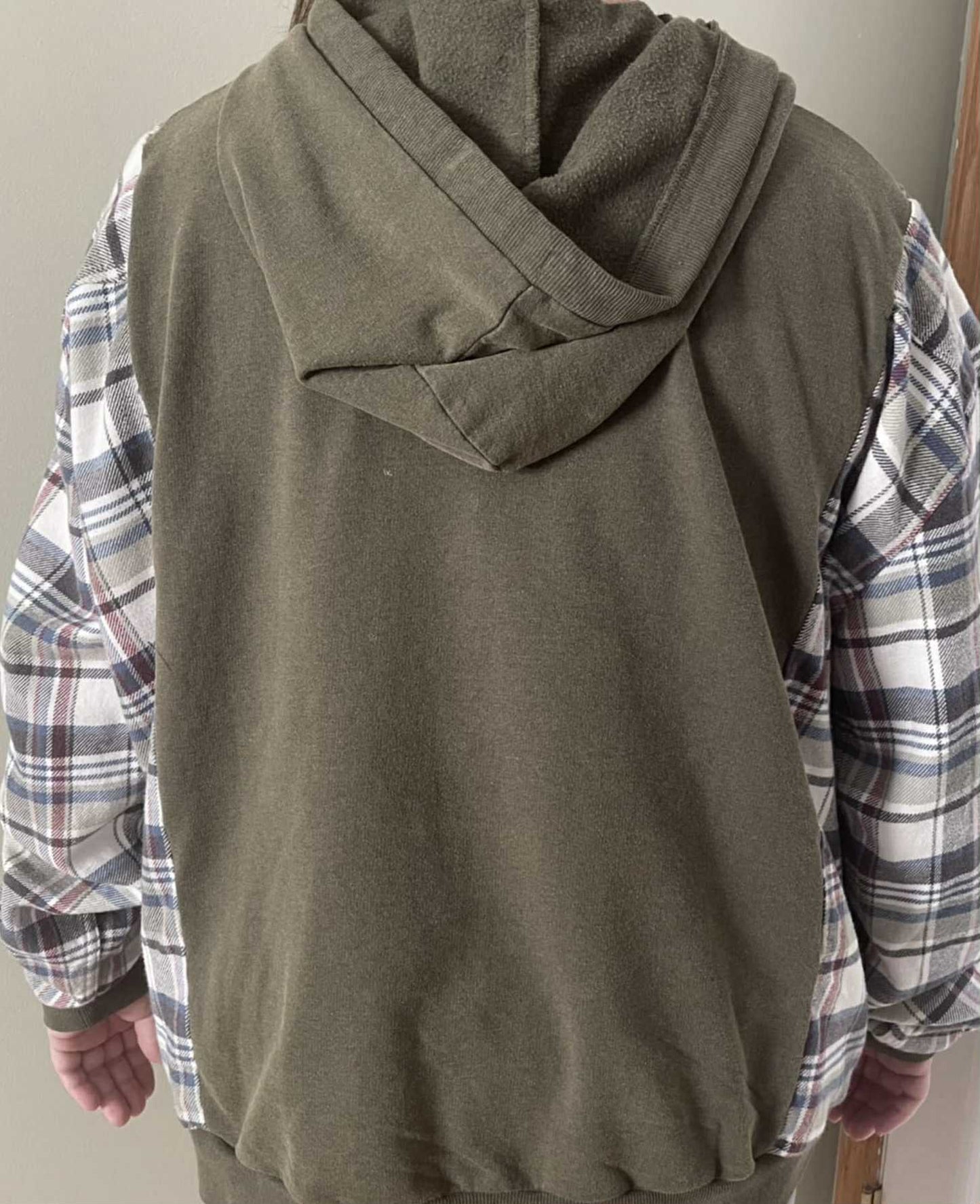 Upcycled Hoodie / Sweatshirt - Blue Bombers (Large)