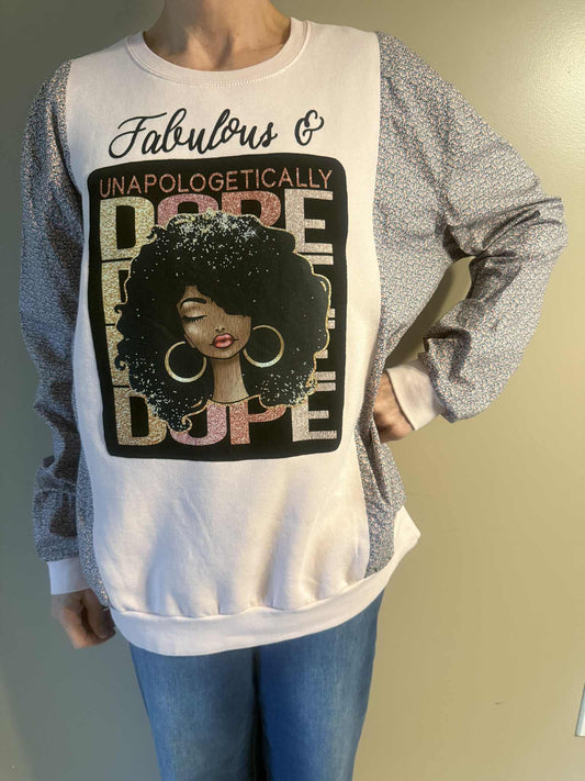 Upcycled Hoodie / Sweatshirt -  Dope (2XL)
