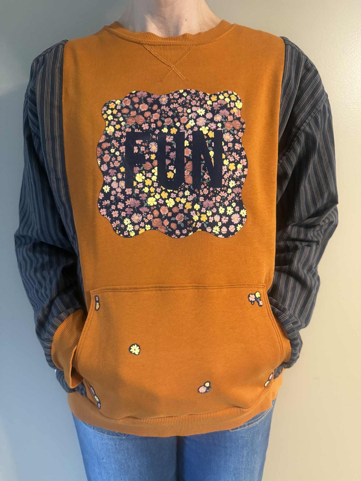 Upcycled Hoodie / Sweatshirt - Fun (Medium)