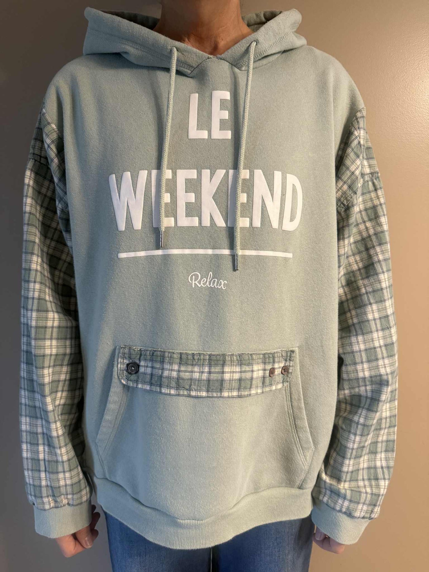 Upcycled Hoodie / Sweatshirt - Le Weekend (2XL)
