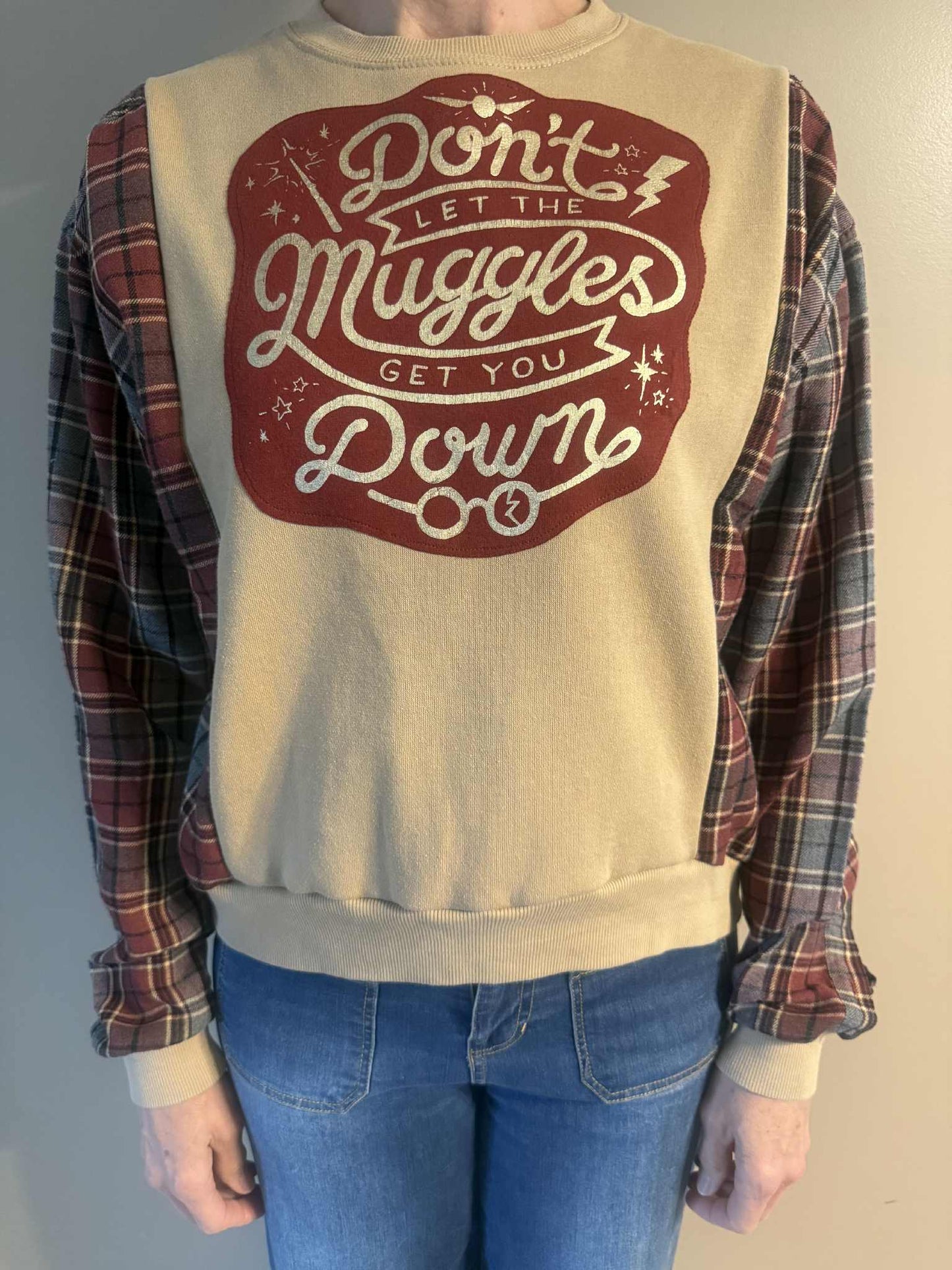 Upcycled Hoodie / Sweatshirt - Muggles (Medium)