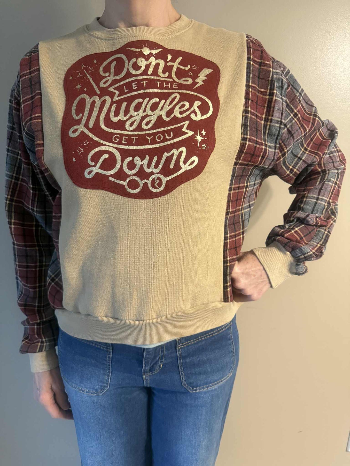 Upcycled Hoodie / Sweatshirt - Muggles (Medium)