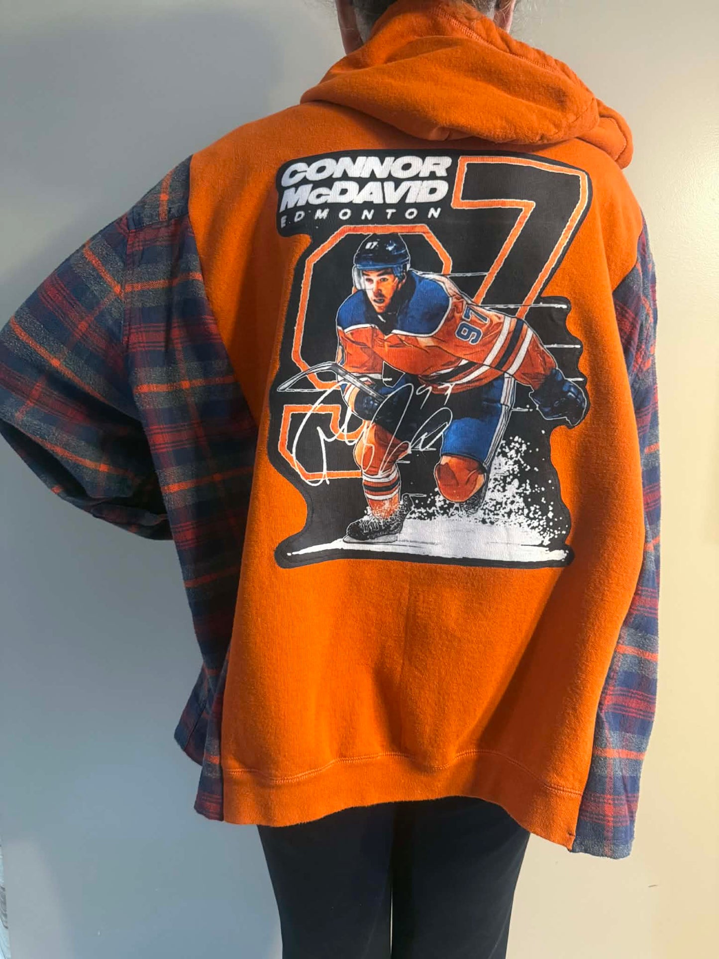 Upcycled Jacket / Hoodie - Oilers (3X)