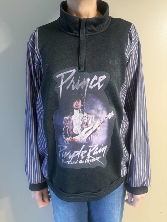 Upcycled Quarter Zip Sweatshirt - Prince (XL)