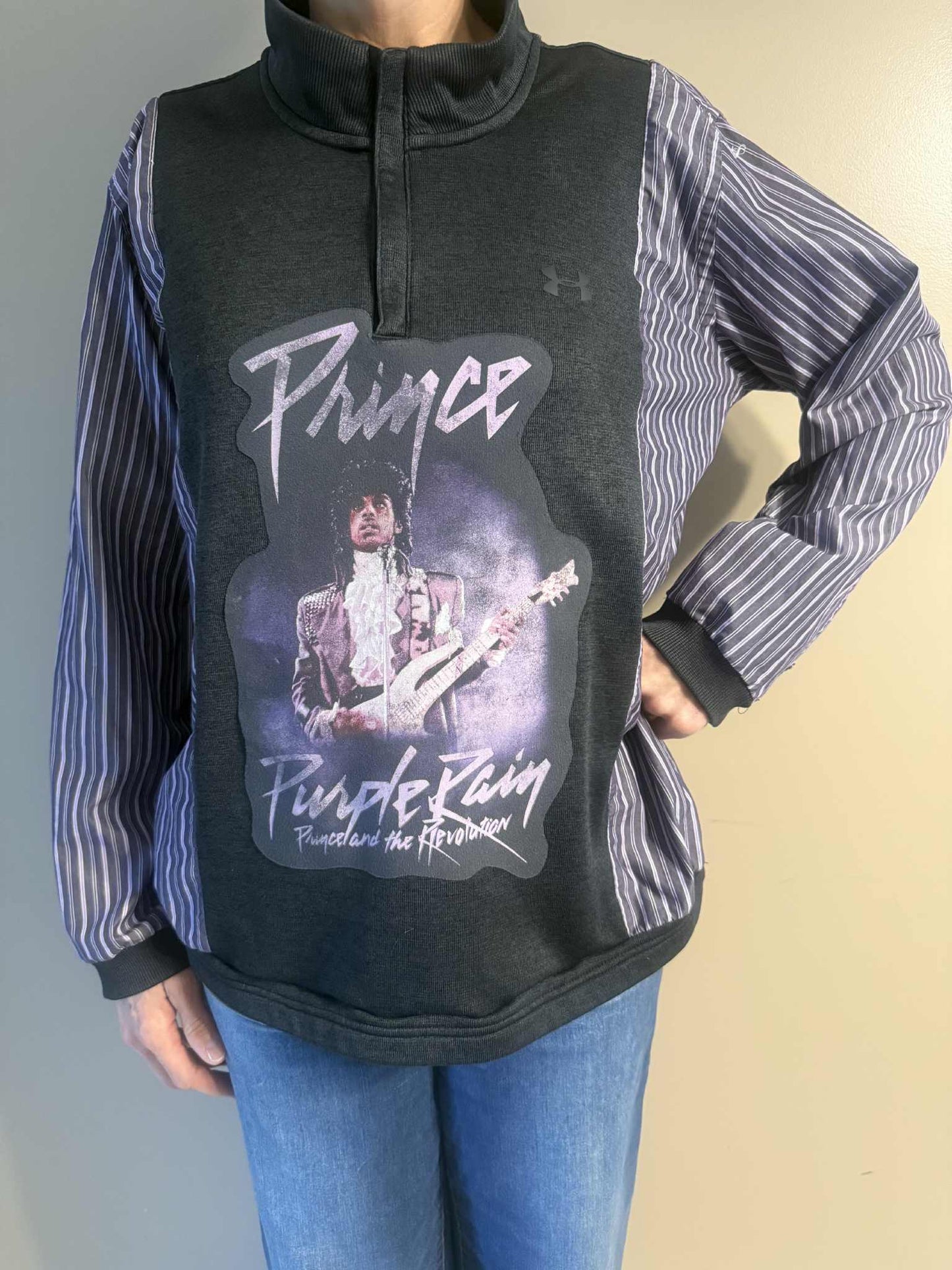 Upcycled Quarter Zip Sweatshirt - Prince (XL)