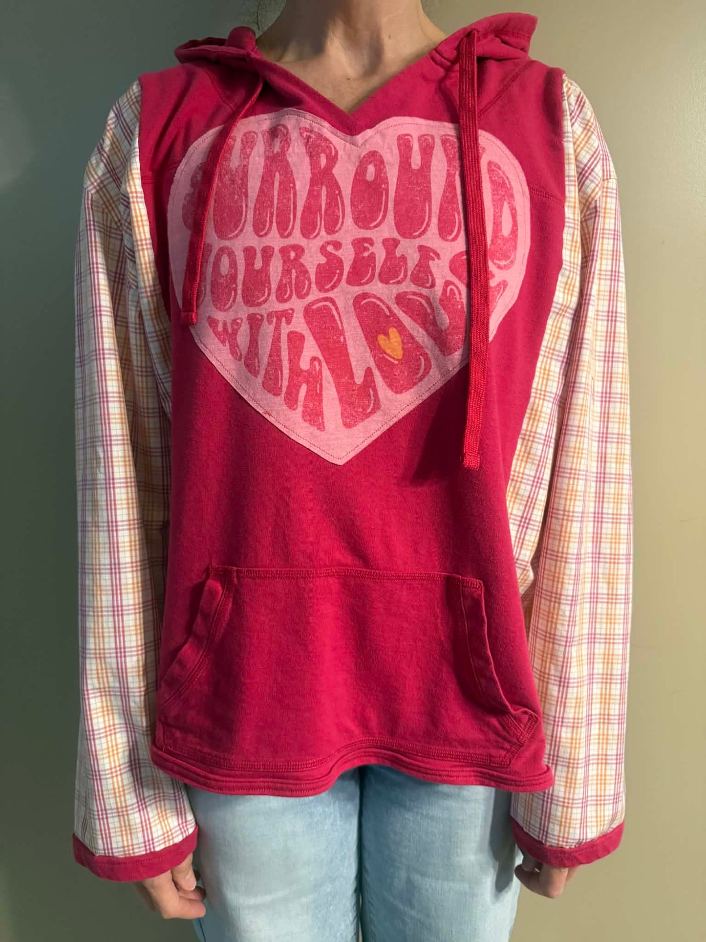 Upcycled Hoodie / Sweatshirt - Surround Yourself (2XL)